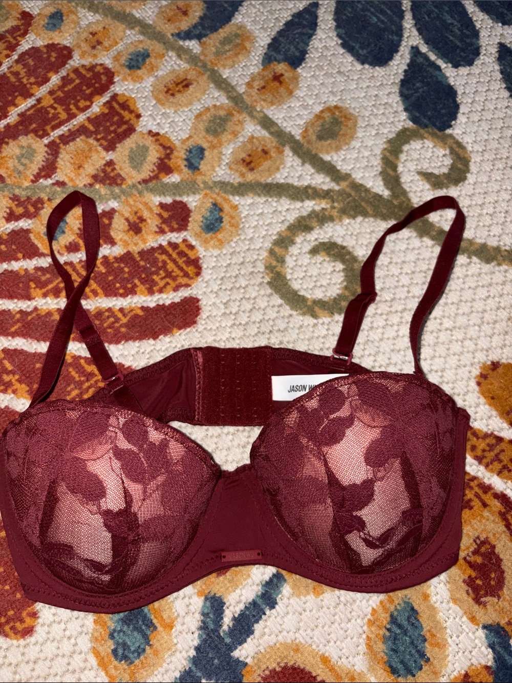 Jason Wu Wine Lace Underwire Bra